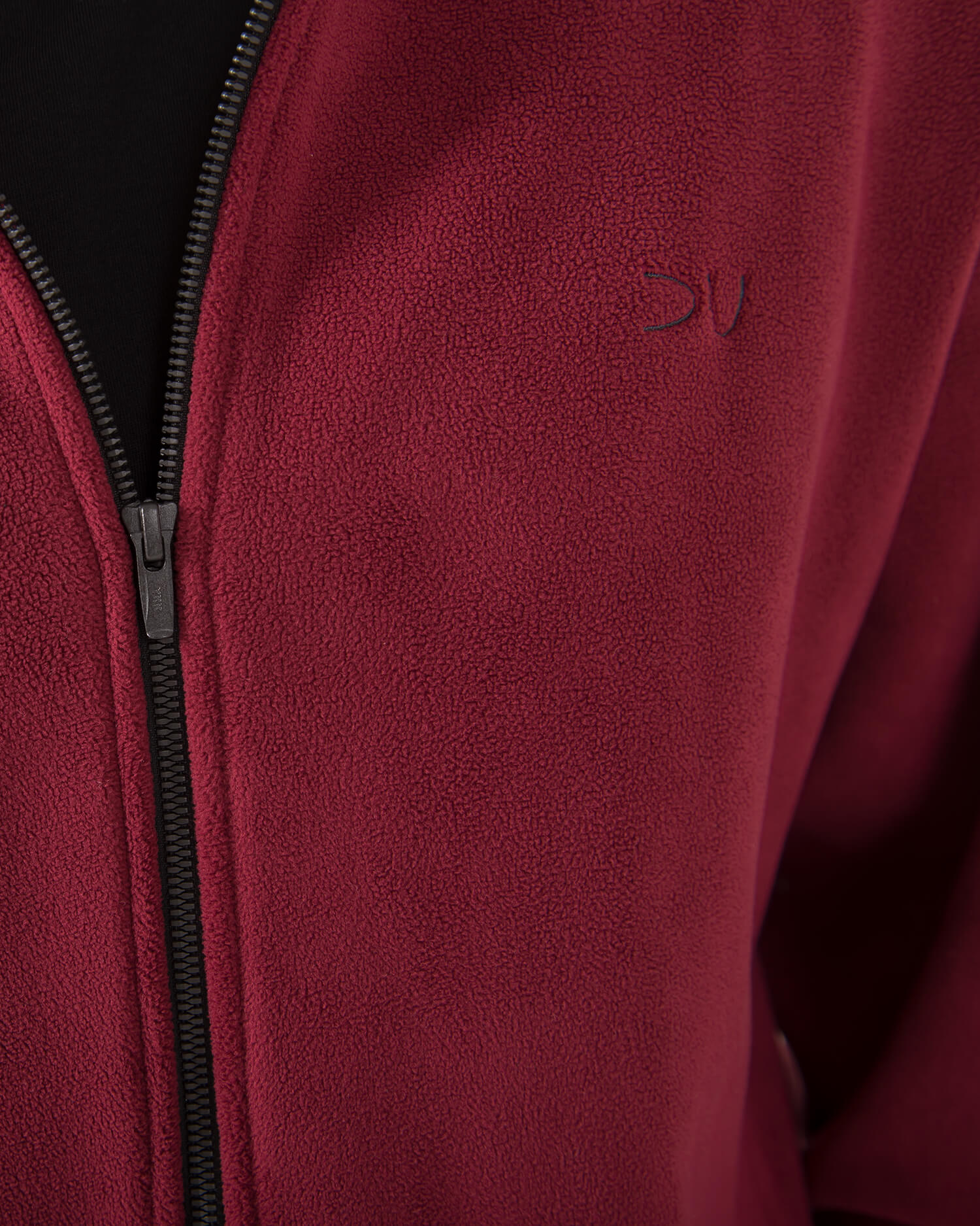 Unisex FLEECE džemperis su užtrauktuku / Burgundy - Image 5