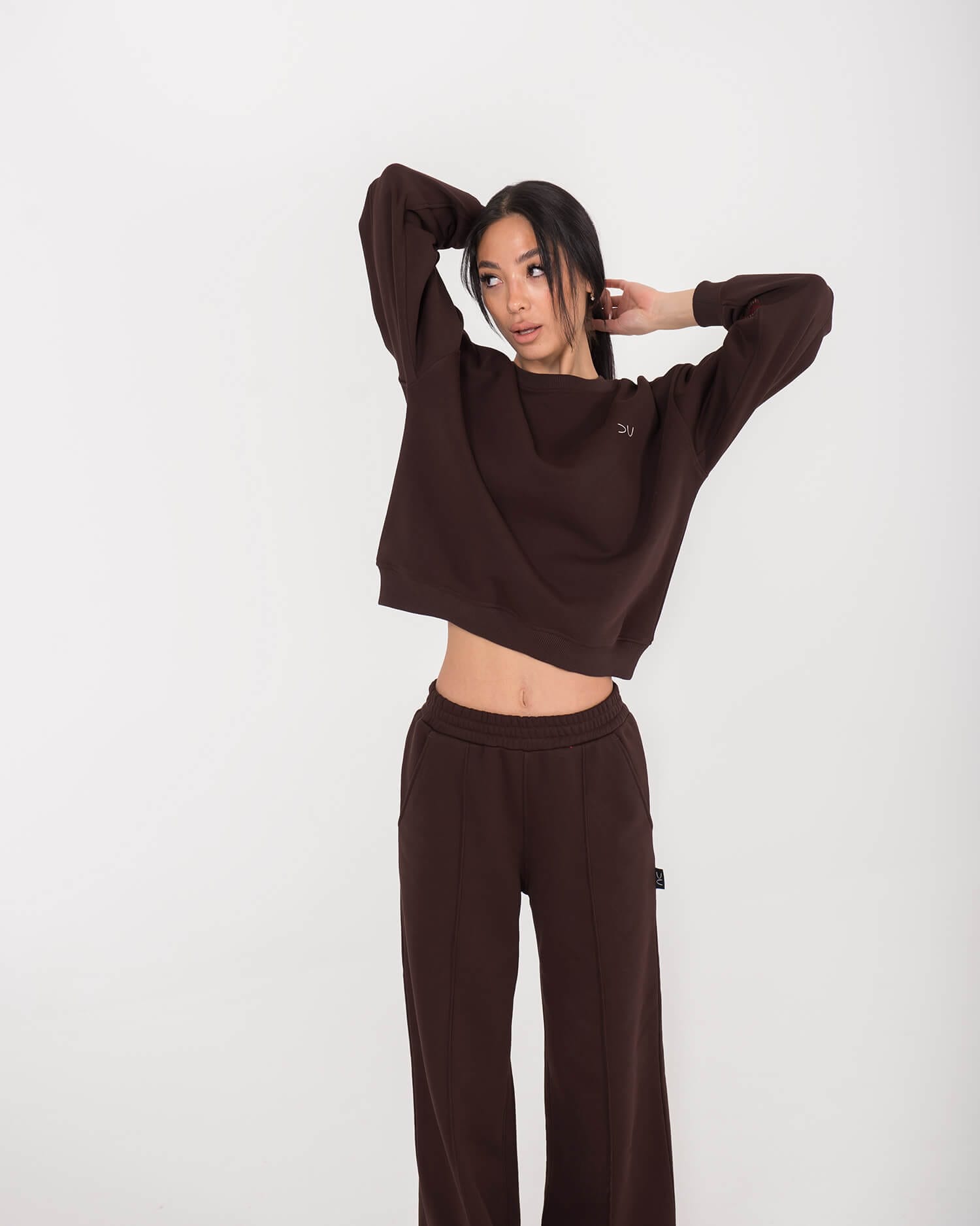 Minimalistinis džemperis moterims / Espresso - Image 3