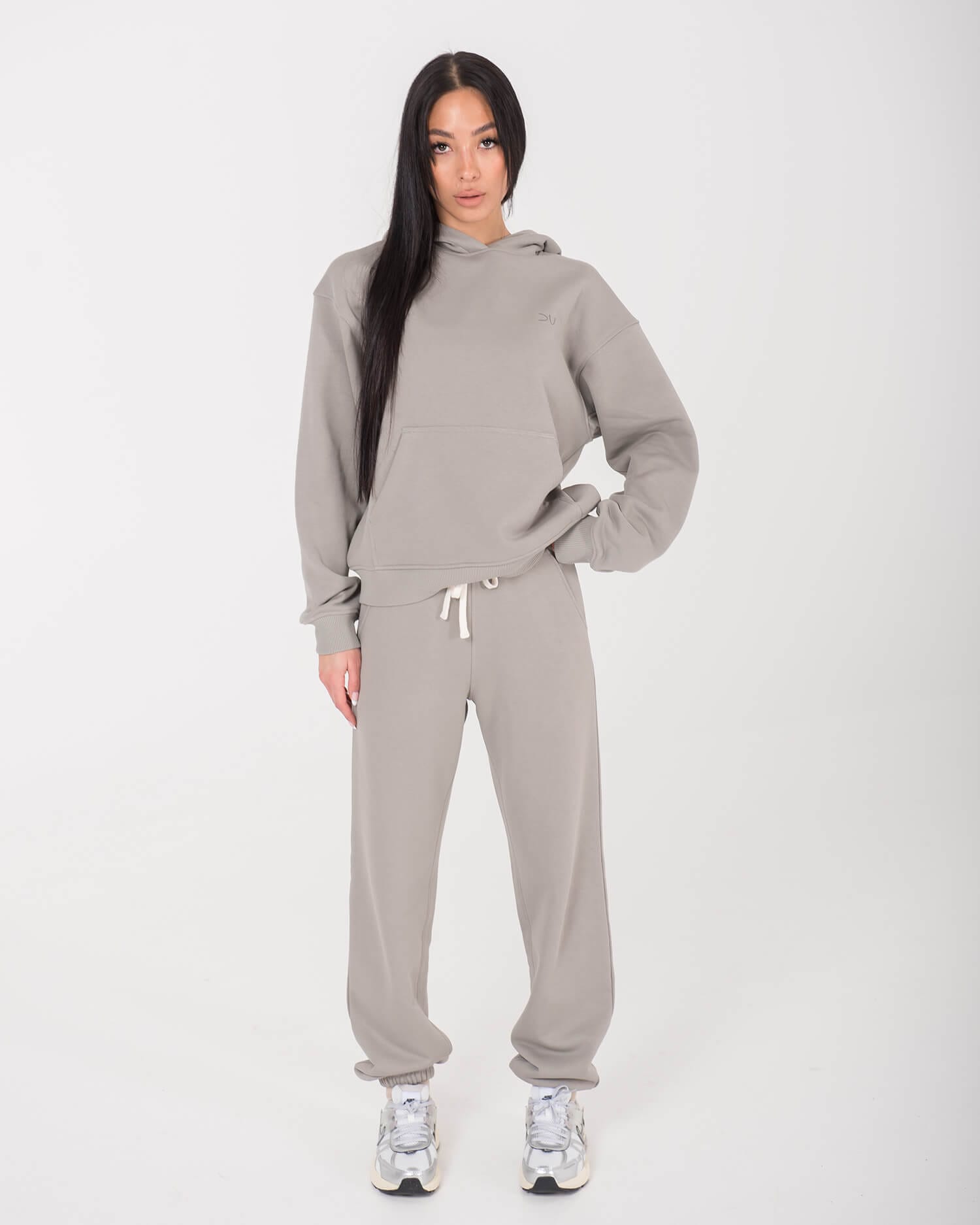 Unisex džemperis su gobtuvu / Pilkas - Image 6