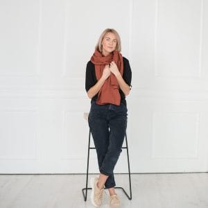 Lininė skara / Plati lininė skara