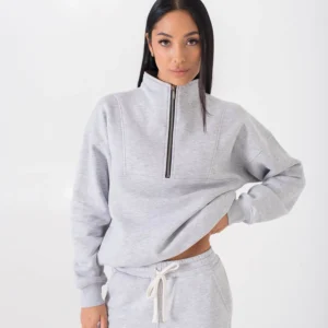 Pilkas dzemperis su uztrauktuku unisex