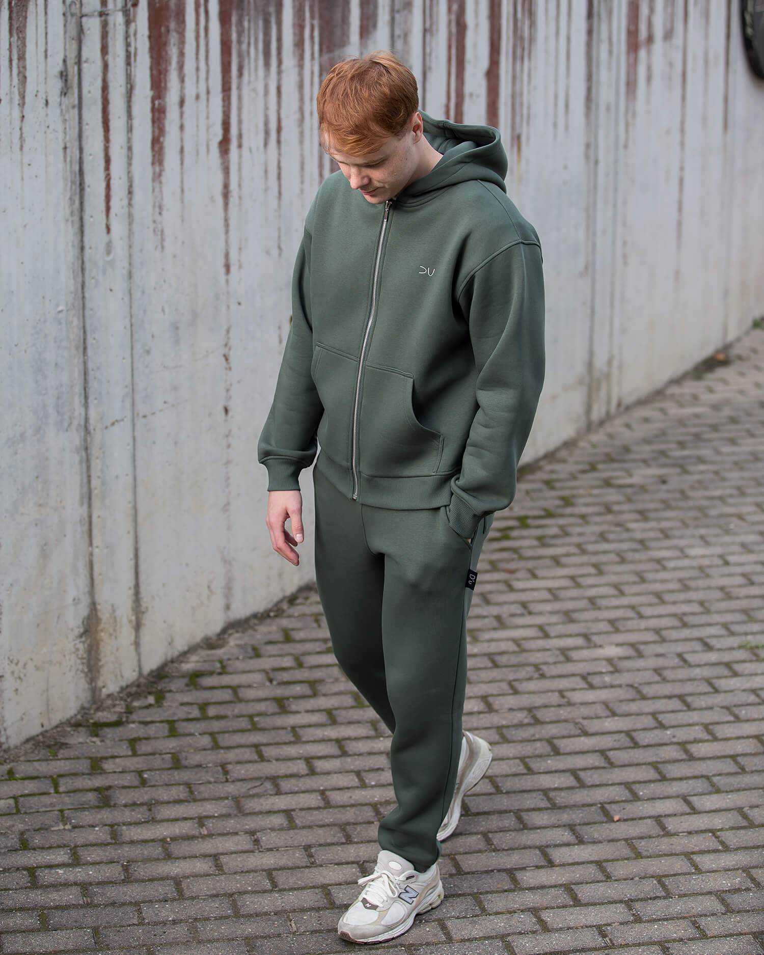 Laisvalaikio kostiumas vyrams su užtrauktuku URBAN / Dark olive - Image 2