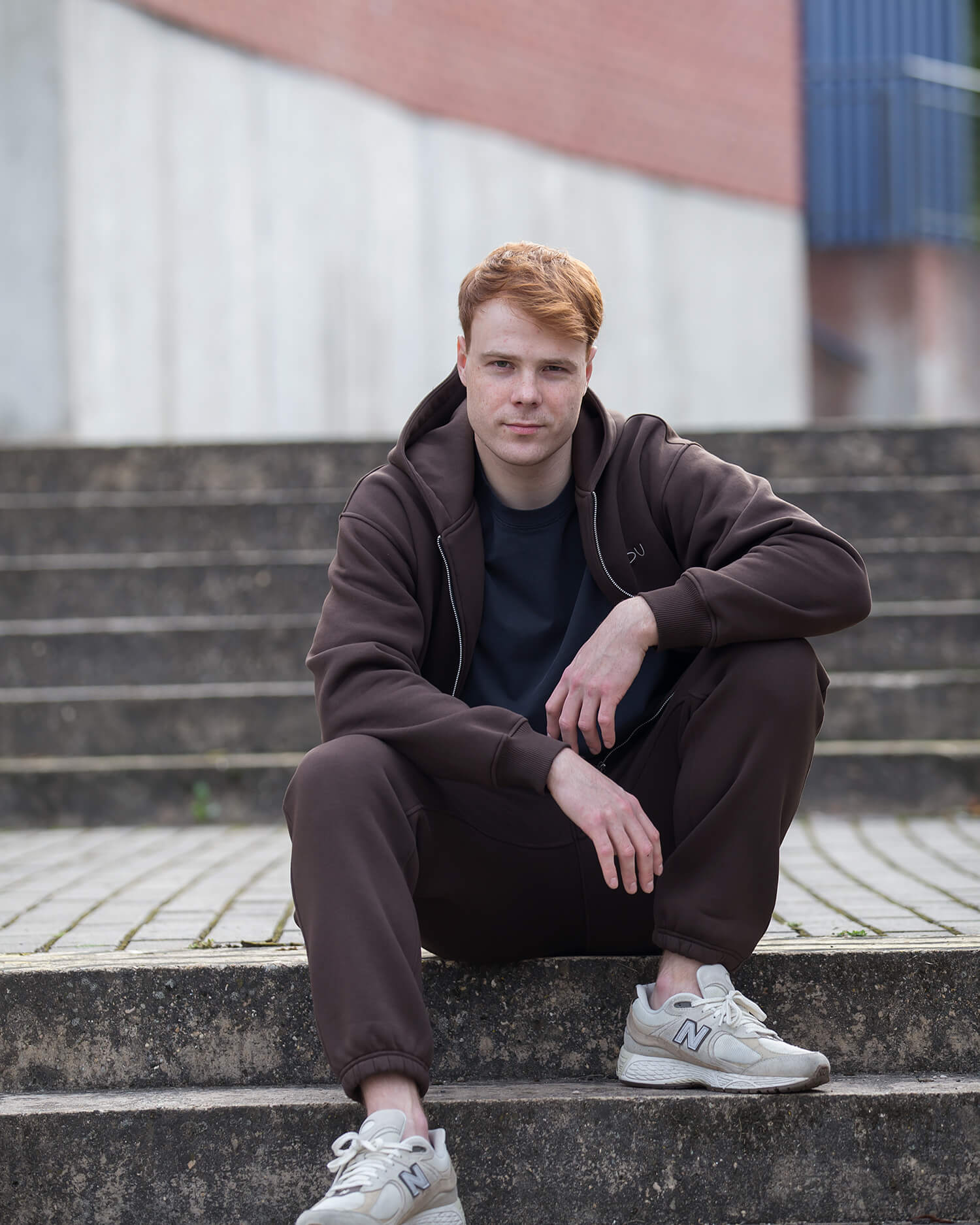 Laisvalaikio kostiumas vyrams su užtrauktuku URBAN / Espresso - Image 3