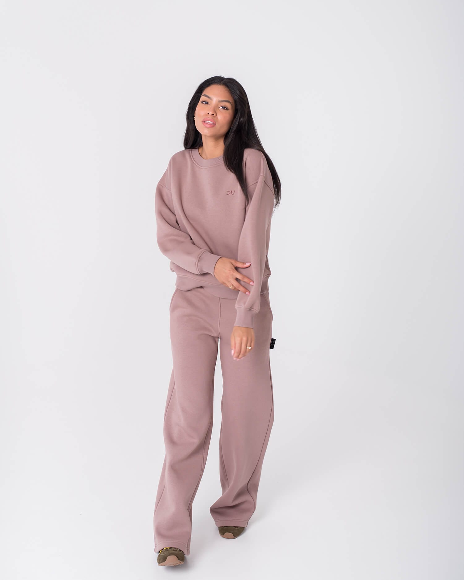 Plačios laisvalaikio kelnės LUNA / Pudra - Image 6