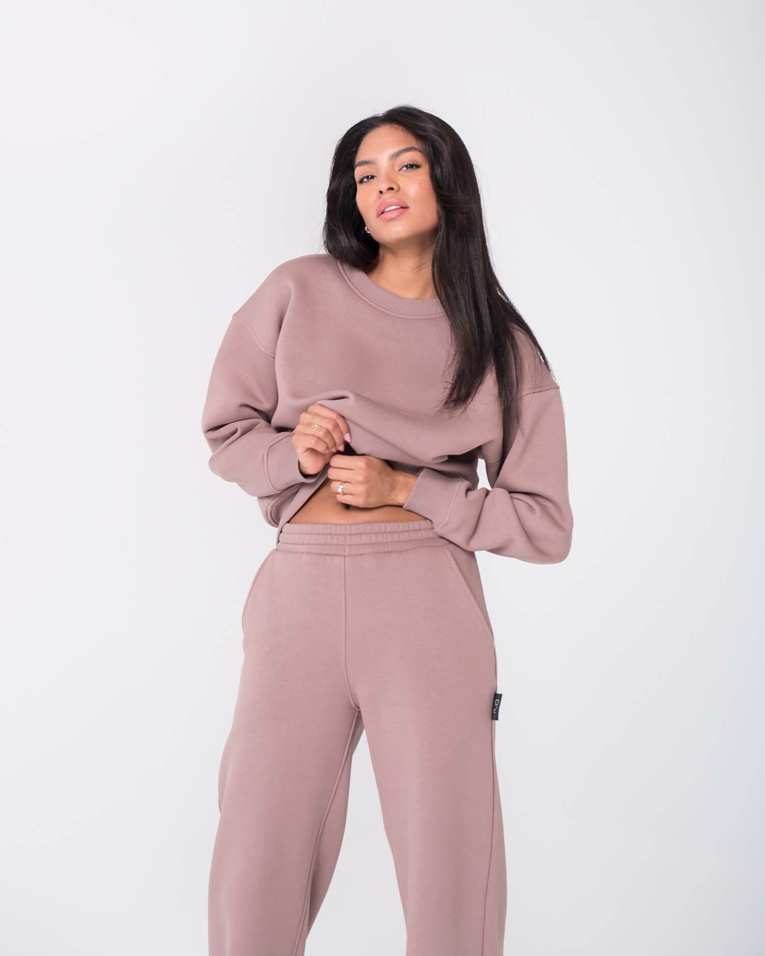 Plačios laisvalaikio kelnės LUNA / Pudra - Image 5