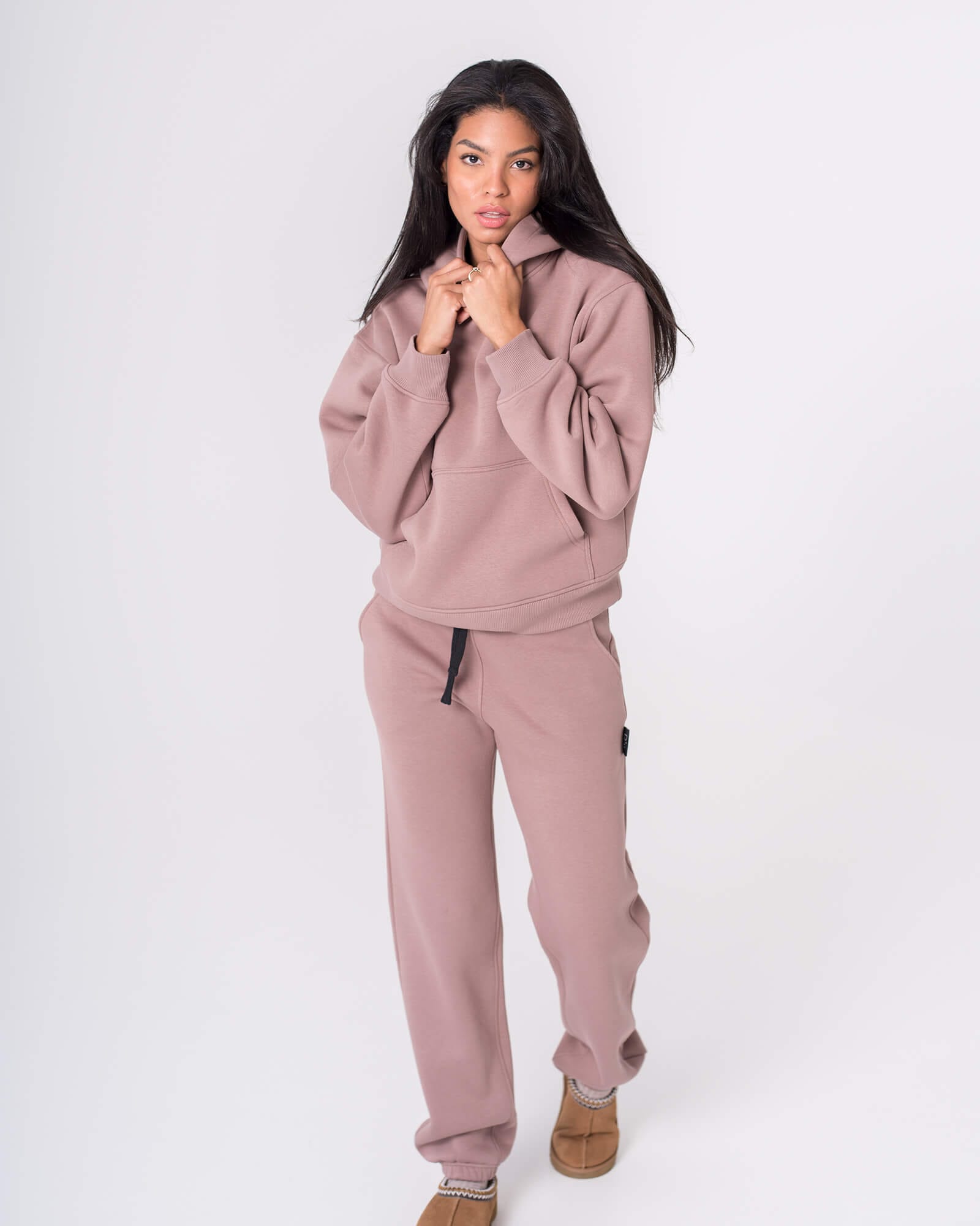 Laisvalaikio kostiumas su gobtuvu moterims MIST / Pudra - Image 7