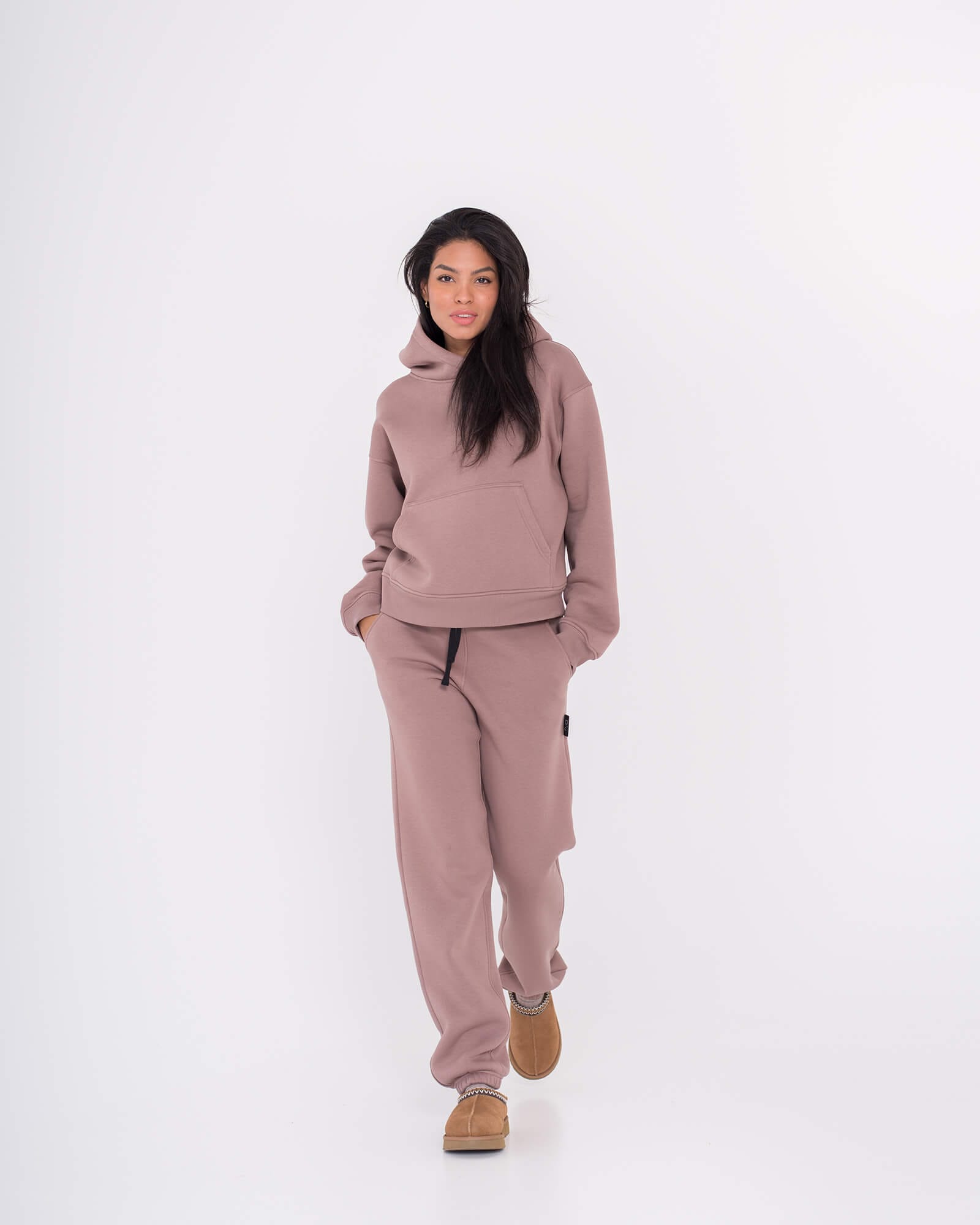 Džemperis su gobtuvu moterims / Pudra - Image 2