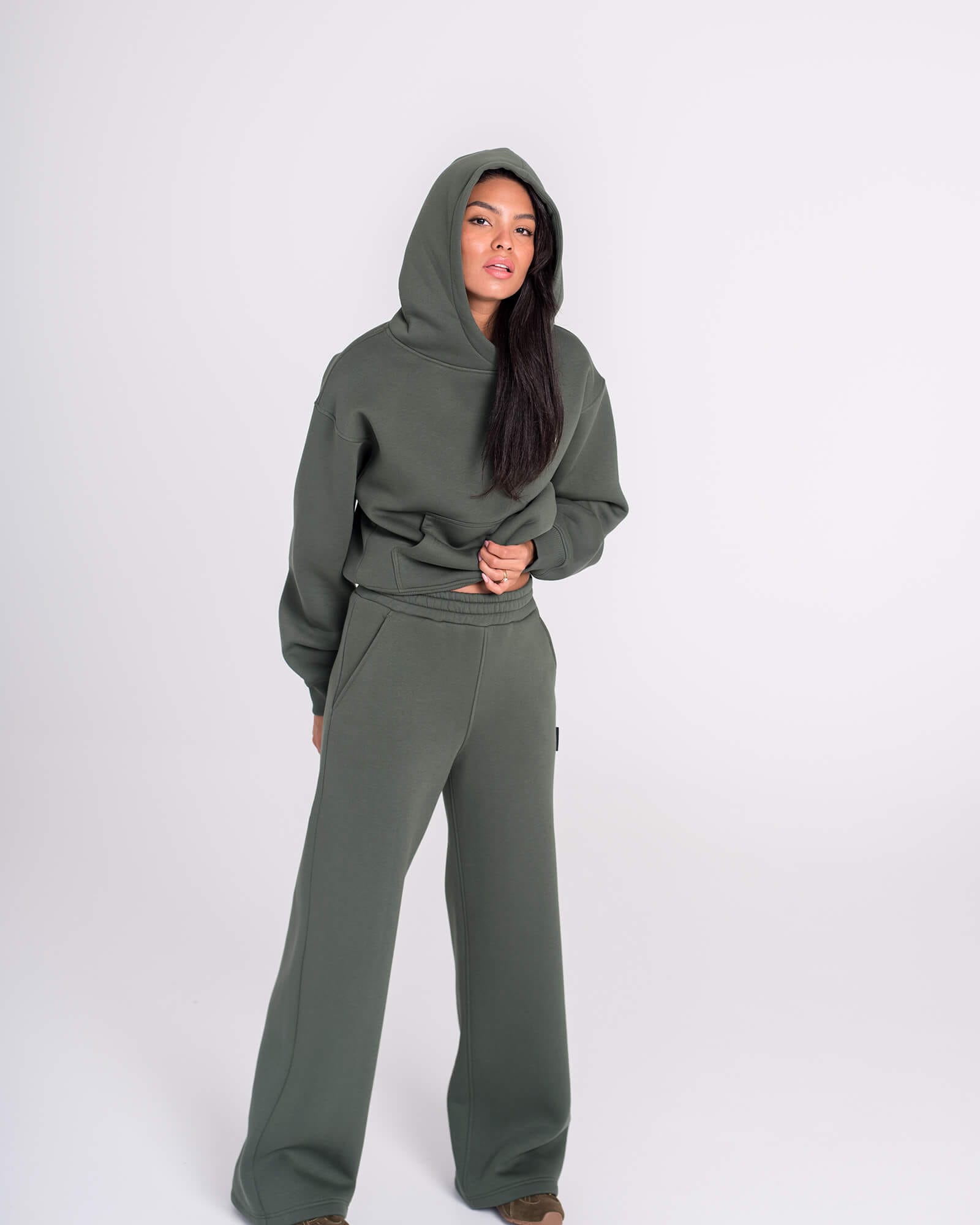 placios laisvalaikio kelnes moterims olive