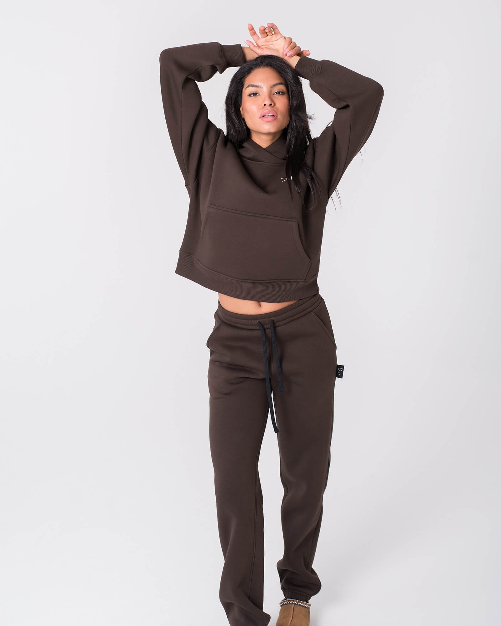 Laisvalaikio kostiumas su gobtuvu moterims MIST / Espresso - Image 6